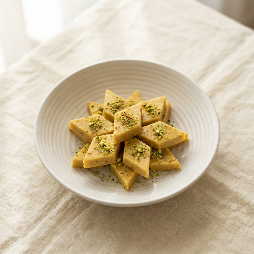 Saffron Pistachio Barfi
