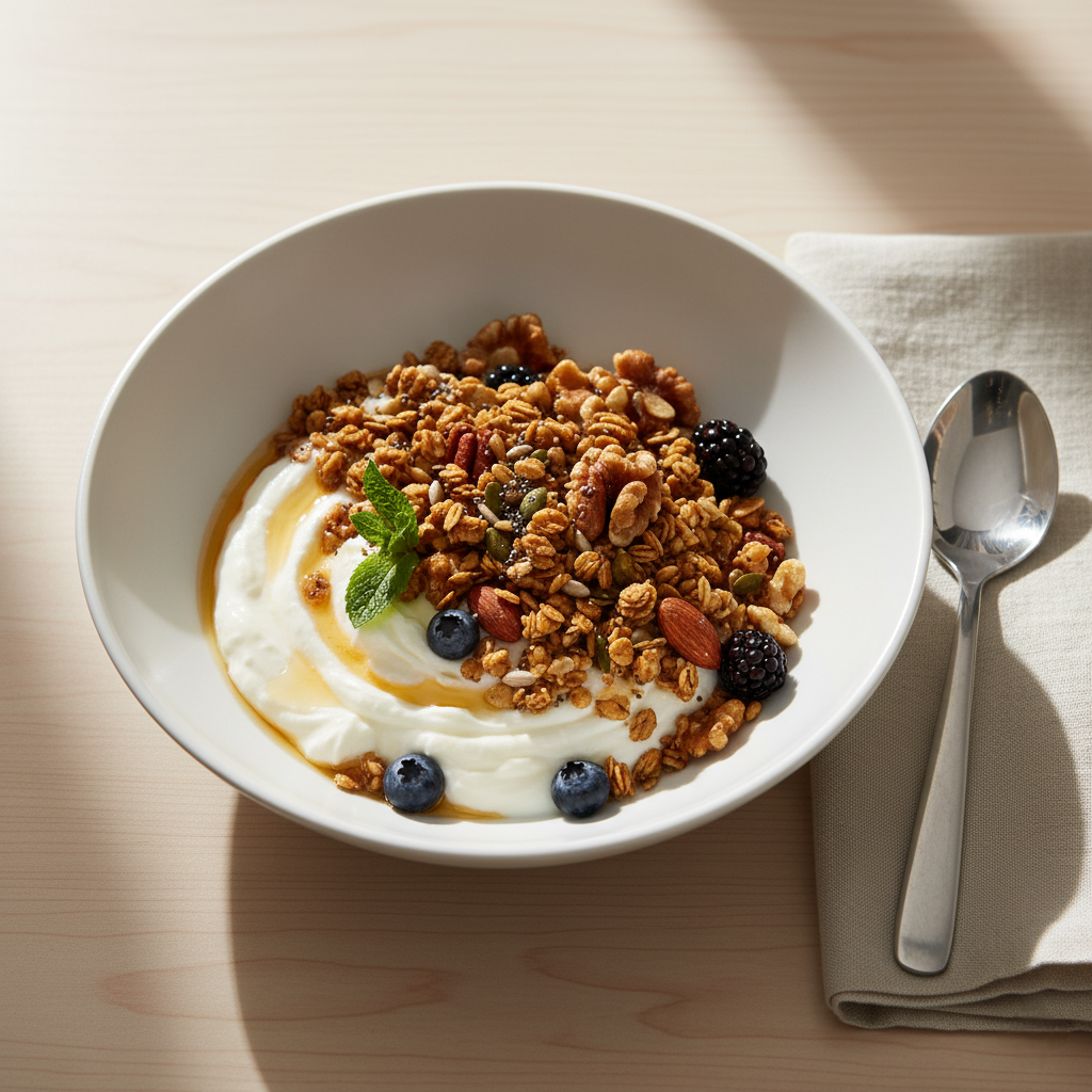 Keto Nut & Seed Granola with Greek Yogurt