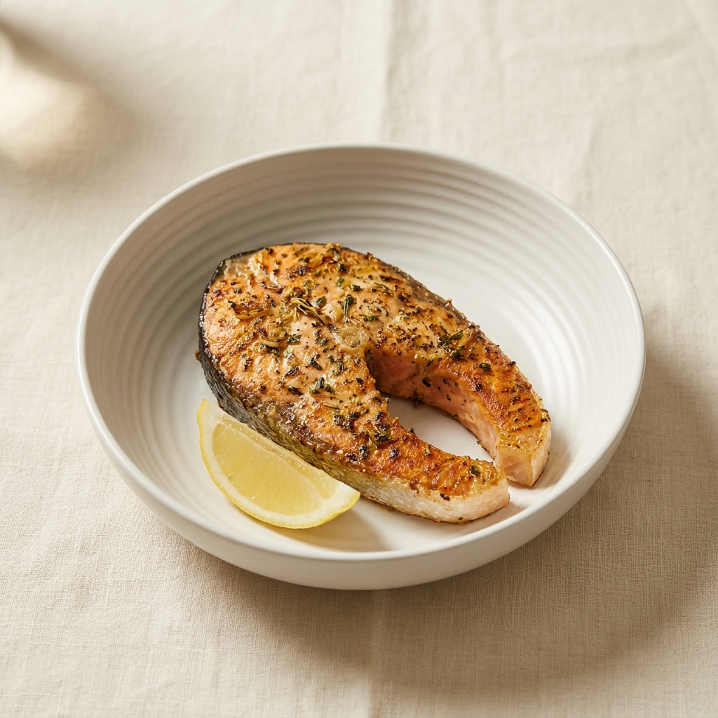 Lemongrass-Herb Salmon Steak