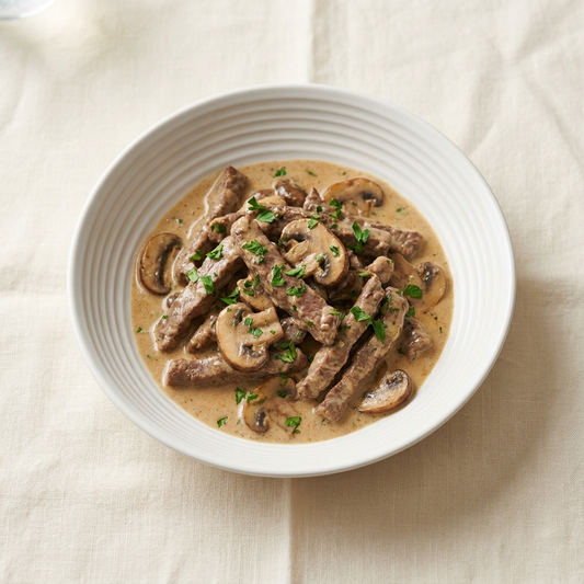 Creamy Beef Stroganoff