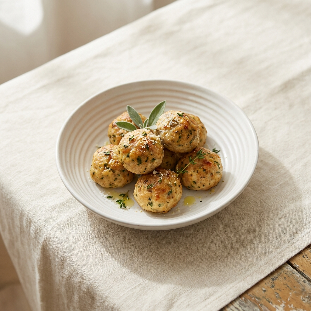 Herb-Baked Chicken Meatballs