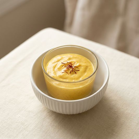 Saffron Cardamom Pudding